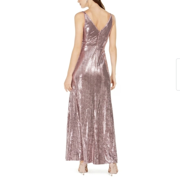 NWT Nightway Pink All Over Sequin Maxi Dress - Picture 2 of 15